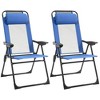 Resenkos Folding Patio Dining Chairs Set Of 2 - Black Outdoor Deck Chairs With Adjustable Sling Backs, Versatile Camping Chairs, Black - 2 of 4
