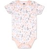 The Peanutshell Baby Girl Short Sleeve Bodysuit Set, 5 Pack, Blush Floral and Stars, Newborn to 24 Months - 2 of 4
