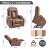 Power Lift Recliner Chair for Elderly, 8-Point Vibration Massage, Lumbar Heat, USB Port & Cup Holders - ModernLuxe - 3 of 4