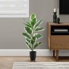 Syemin Artificial Plants Artificial 27" Tall Rubber Home Decor Fake Plant Faux Plants Indoor Outdoor Fall Decoration, Green, 21"*20"*26.5" - 2 of 4