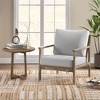 Costway Modern Accent Chair with Solid Rubber Wood Armrests Cotton Linen Fabric Covers - 4 of 4