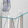 NicBex Dining Table 20" Elegant Square Glass Table with Telescopic Metal Legs for Dining Room - 4 of 4