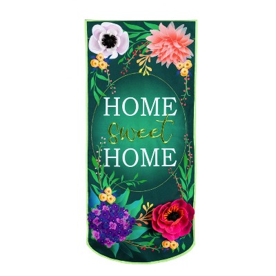 Evergreen Floral Home Sweet Home Everlasting Impressions Textile Dcor Durable and Well Made Home and Garden Dcor For Lawn Patio Yard