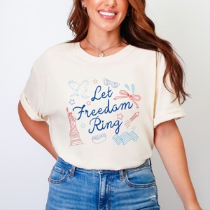 Simply Sage Market Let Freedom Ring Icons Garment Dyed Tee - 1 of 4