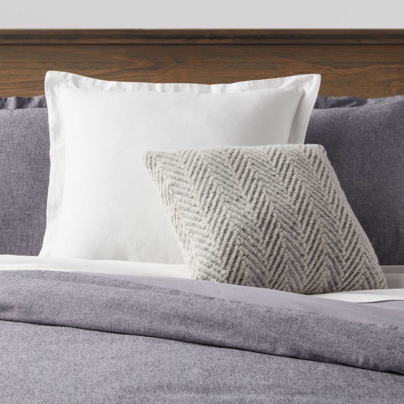 Euro Cotton Linen Blend Chambray Decorative Throw Pillow - Threshold™, 2 of 9