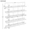 NicBex 5-Tier Bookshelf with Style Shelf & Metal Frame Bookcases for Living Room Home Office - 3 of 4