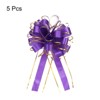 Unique Bargains Christmas Wedding Car Basket Gift Wrapping Big Pull Bow 5 Pcs - 3 of 4