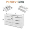 AMERLIFE Modern High Gloss Dressers with Storage Drawers, Elegant Bedroom Storage Organizer - 2 of 4