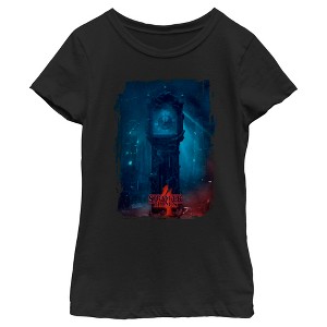 Girl's Stranger Things Grandfather Clock T-Shirt - 1 of 4
