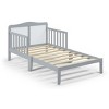 PAGED Toddler Bed Wooden Baby Bed Frame with 4 Side Guardrails and Slatted Deisgn for Bedroom - 2 of 4