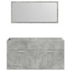 vidaXL Bathroom Cabinet With Mirror Concrete grey Engineered wood Medium - 4 of 4