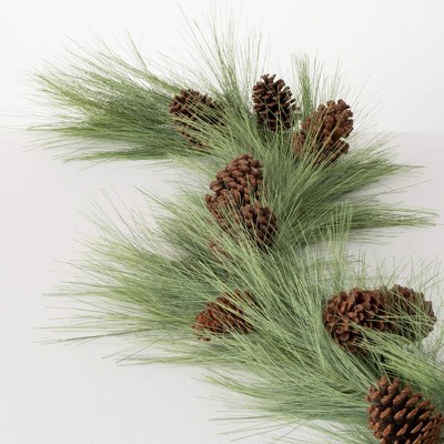 6' Long Pine & Cone Garland, Green Christmas Garland