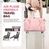 Waterproof Travel Duffle Bag with Trolley Sleeve, Weekender Carry On Tote for Women, Gym and Hospital Bag in Coral Pink - 2 of 4