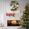 6ft Christmas Garland with Lights | Battery-Powered Pine Cone Garland w/Berries, Bows, Flowers & Ball Ornaments for Fireplace Mantle - 4 of 4