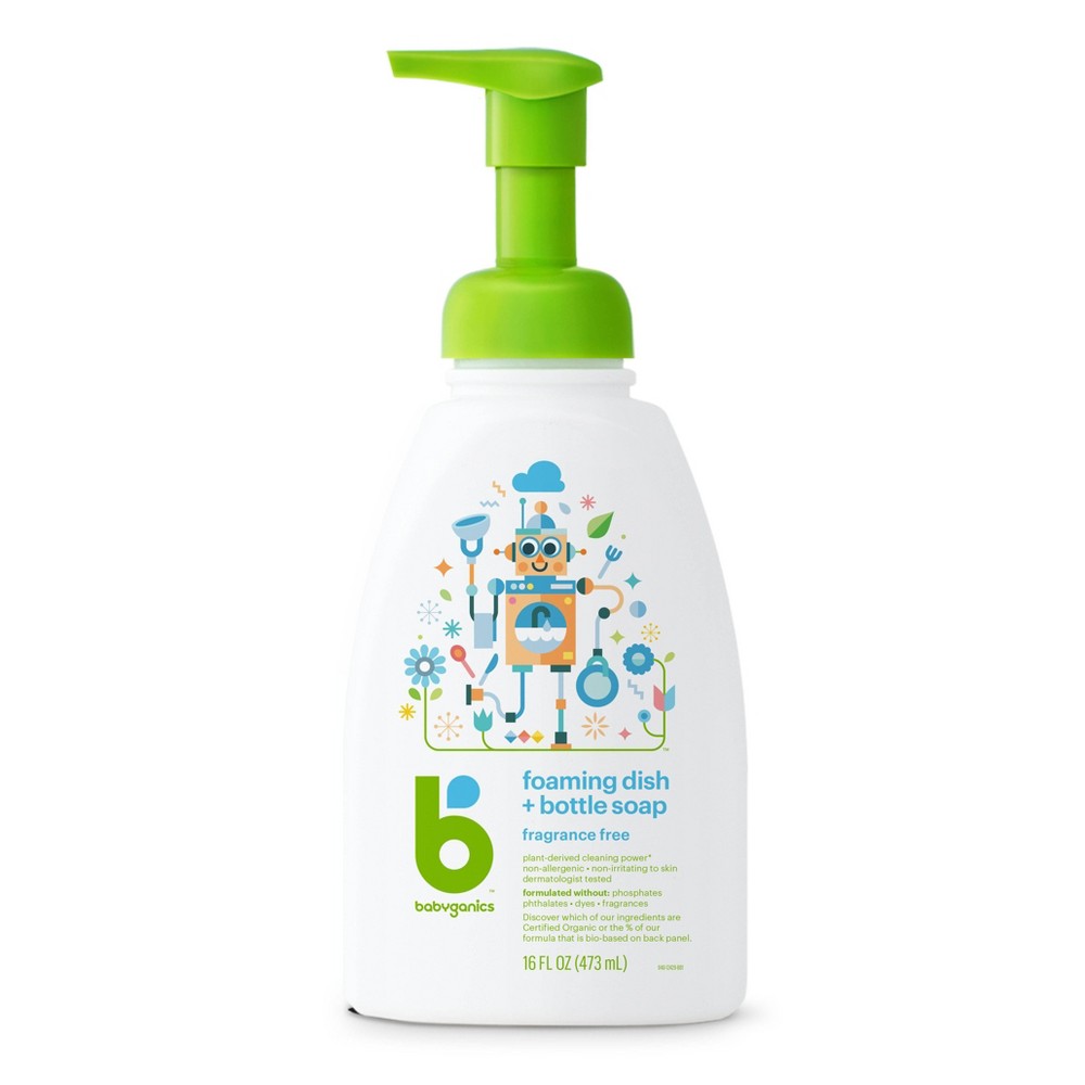 UPC 813277013945 product image for Babyganics Foaming Dish & Bottle Soap, Fragrance Free - 16 oz (3pk) | upcitemdb.com