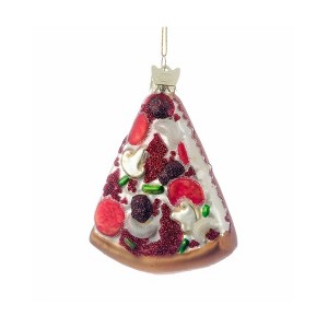 Noble Gems Kurt Adler Glass Pizza Slice Christmas Ornament - 1 of 1