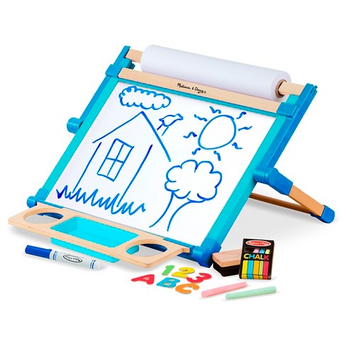 doug melissa easel tabletop erase sided chalkboard magnetic dry double target