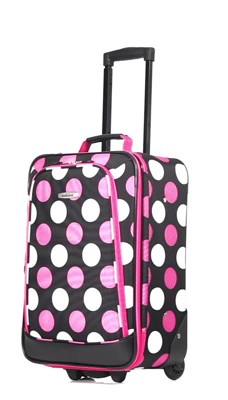 Navy and Yellow Softside 2-Piece Rolling Luggage Set