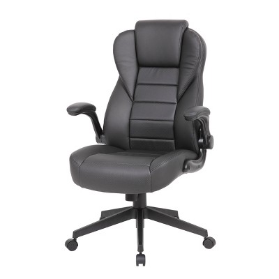 Elegant High Back Black LeatherPlus Executive Swivel Chair