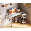 ODK 40 Inch Small L Shaped Computer Desk with Reversible Storage Shelves - 2 of 3