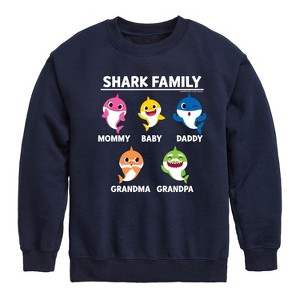 Boys' - Baby Shark - Types Of Sharks Graphic Long Sleeve Fleece Sweatshirt - 1 of 4