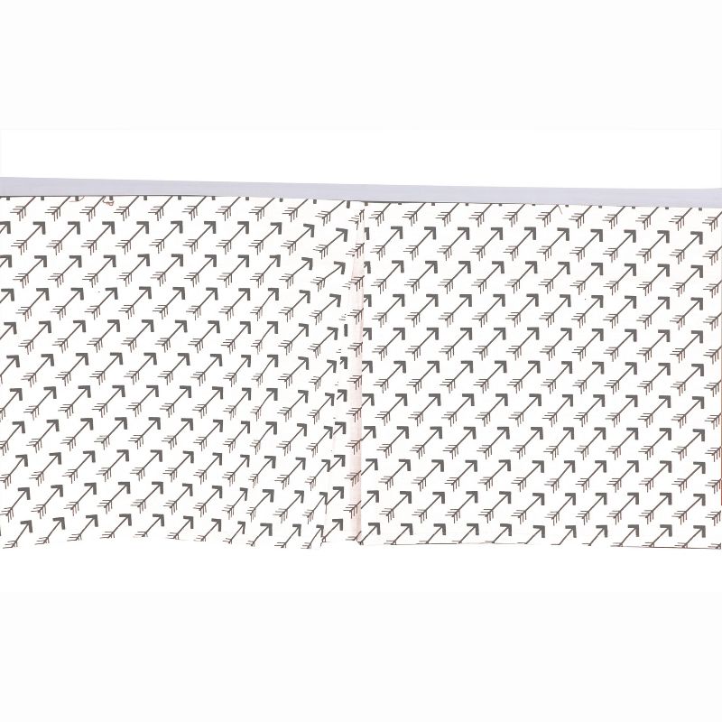 Bacati - Gray Arrows on white background Crib skirt, 3 of 4