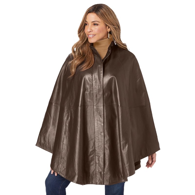 Jessica London Women's Plus Size Leather Duster, 1 of 2