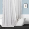 Linen Blend Fabric Shower Curtain with Vintage Chic Tassels - 2 of 4