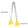 Unique Bargains Stainless Steel Silicone Tips Heart Shape Food Tongs - 4 of 4