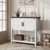 31.5" Farmhouse Console Table – 2-Door Entryway Sofa Table with Open Shelf  for Living Room/Kitchen/Bedroom - 2 of 4