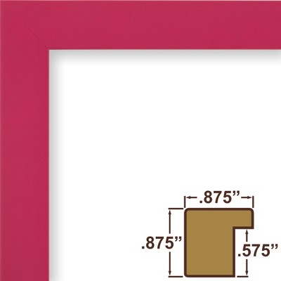Raspberry Pink 4x6 Solid Wood Wall Picture Frame