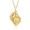 Ross-Simons Italian 18kt Gold Over Sterling Conch Shell Pendant Necklace Size 18 - 3 of 4