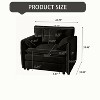 Kumasinova 41.73" Modern Sofa Chair,Modern Modular Chenille Armchair with Deep Seat,Toss Pillow,Iron Frame,Couch for Living Room,Bedroom,Apartment - 3 of 4