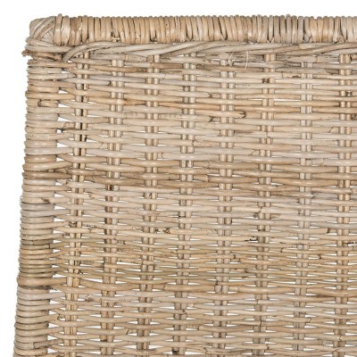 Gray Wicker Double Seating Dining Chair Set