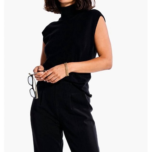 Women s Sleeveless Turtleneck Sweater Tee Nic Zoe Target