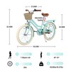 Kumasinova 20"Step-Through Girls Bikes with Woven Baskets for Aged 7-10,Steel Frame,City Bicycles,Front V Brake,Sturdy Rear Luggage Carrier - 2 of 4