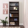 Prepac 6 Shelf Bookcase Espresso: Laminated Wood Composite, Metal Hardware, 77" High - 2 of 4
