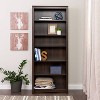 Prepac 6 Shelf Bookcase Espresso: Laminated Wood Composite, Metal Hardware, 77" High - image 2 of 4