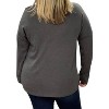 Women's Cowl Neck with Button Details Top - honeyme - 2 of 3