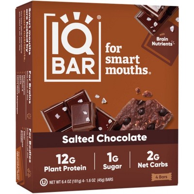 IQBAR Salted Chocolate Protein Bars - 6.4oz/4ct