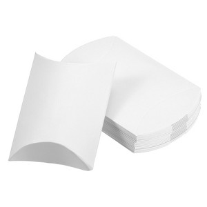 Unique Bargains Paper Rustic Surface Elegant Design Convenient Storage Gift Wrap Pillow Boxes 100 Pcs - 1 of 4
