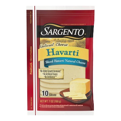 Sargento Natural Havarti  Sliced Cheese - 7oz/10 slices