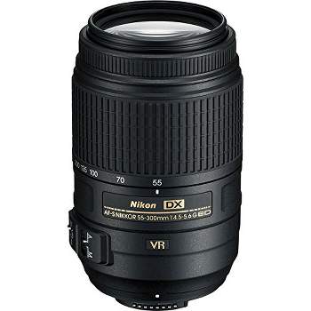 Nikon 2197-IV AF-S DX NIKKOR 55-300mm f/4.5-5.6G ED Vibration Reduction Zoom Lens with Auto Focus for DSLR Cameras Inter