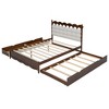 Whisen Queen Size Wooden Storage Platform Bed with 2 Big Drawers, USB Ports and Trundle - 4 of 4