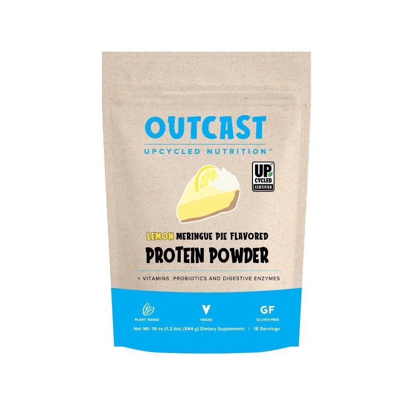 Outcast Foods Lemon Meringue Pie Upcycled Vegan Protein Powder - 19oz, 1 of 6