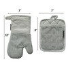 SharpChef Heat and Slip Resistant Neoprene Oven Mitt and Pot Holder Set, Soft Cotton Lining, Waterproof, BPA-Free - 3 of 4