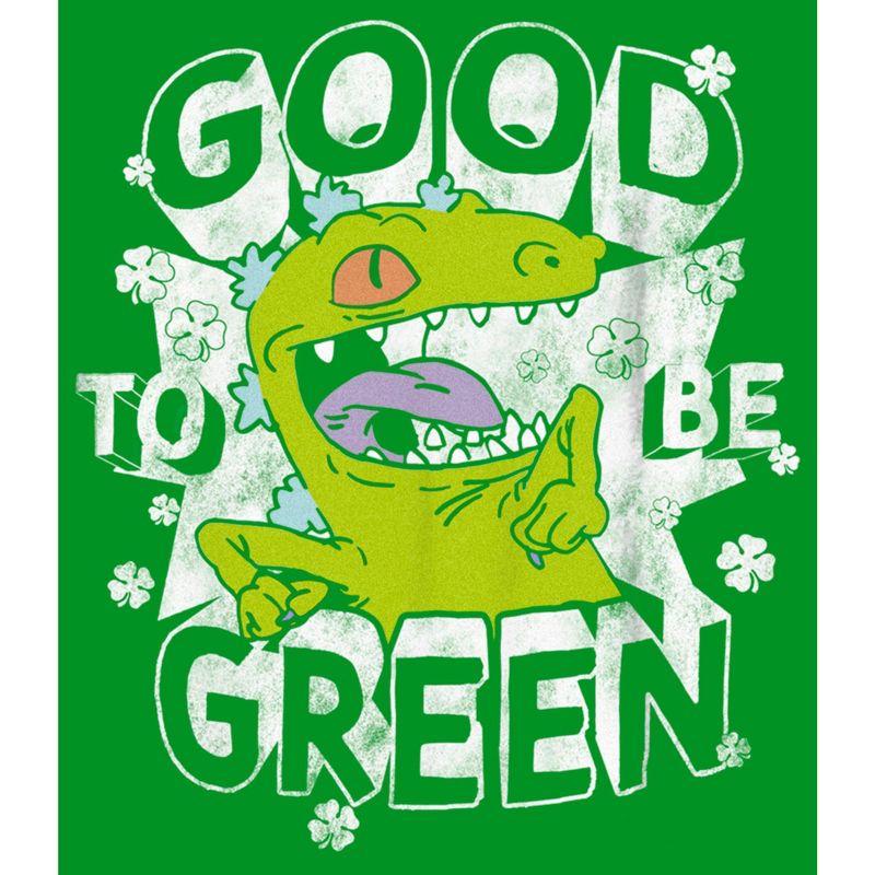 Boy's Rugrats St. Patrick's Day Reptar Good to be Green T-Shirt, 2 of 5