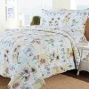 Rural Style Tulip Floral Print Cotton Bedding Set – 3 Piece King Size Set with Quilt Cover & 2 Pillowcases, Soft Breathable Farmhouse Country Style - 2 of 4