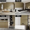 Vipbear Solid wood wall panels, 2 soundproof wall panels, 3D texture board acoustic groove wall panels for interior wall decoration - 3 of 4