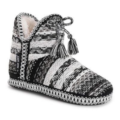 Muk Luks Women s Amira Slippers Black white M 7 8 Target
